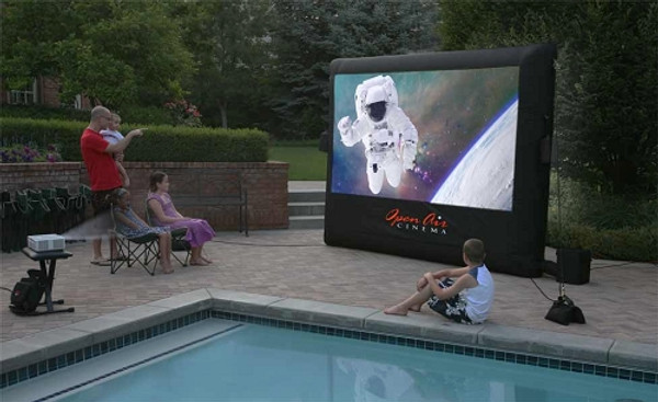 Open Air H-9  Outdoor Home Movie Projector Screen 9x5