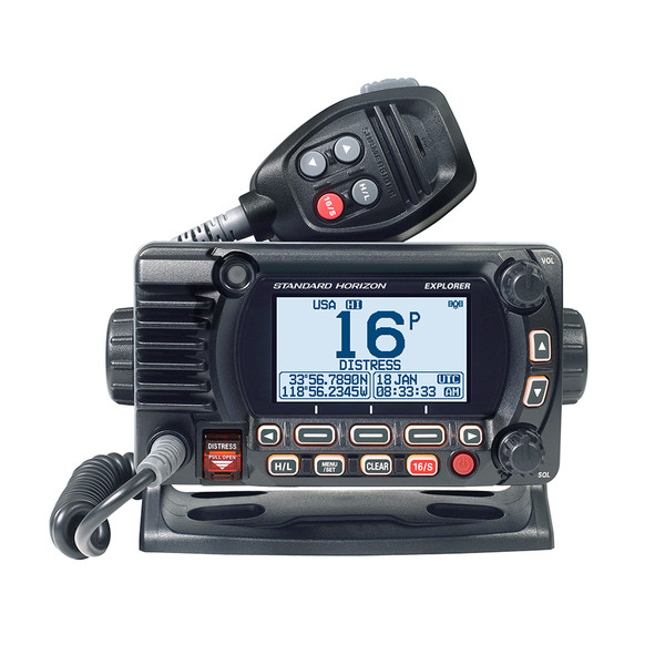 Standard Horizon GX1800G Fixed Mount VHF w/GPS - Black  (Part# GX1800GB)