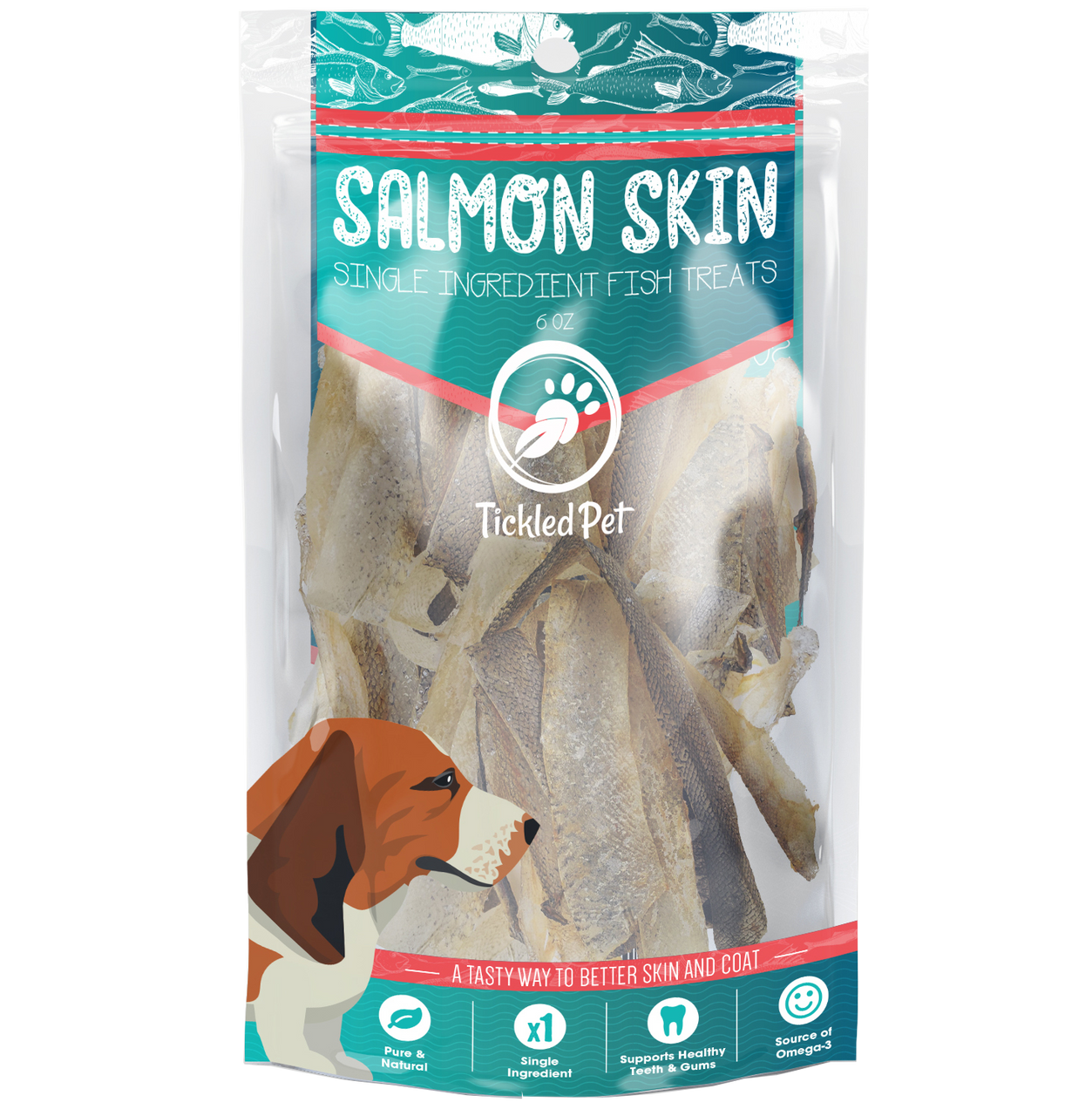 Tickled Pet Premium Salmon Skins 6oz Vermont Pet Food and Supply