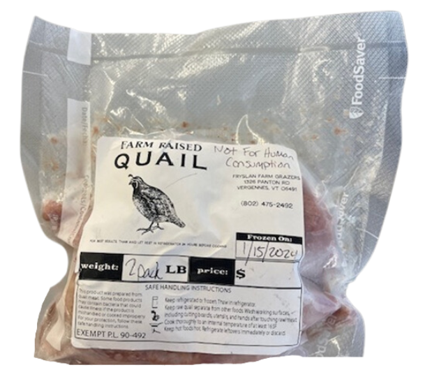 BJ Farms 2pack Quail Whole Dressed Vermont Pet Food and Supply
