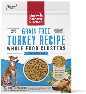 Honest Kitchen Whole Food Clusters Grain Free Turkey Dog Food 20