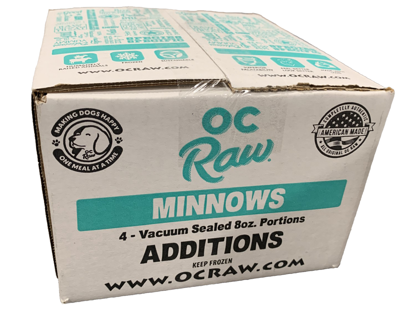 OC Raw Additions Dog Frozen Minnows 2lb Vermont Pet Food and Supply