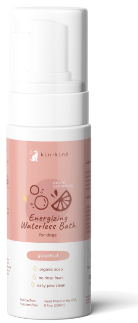 Kin+Kind Grapefruit Energizing Waterless Bath 8oz Vermont Pet Food