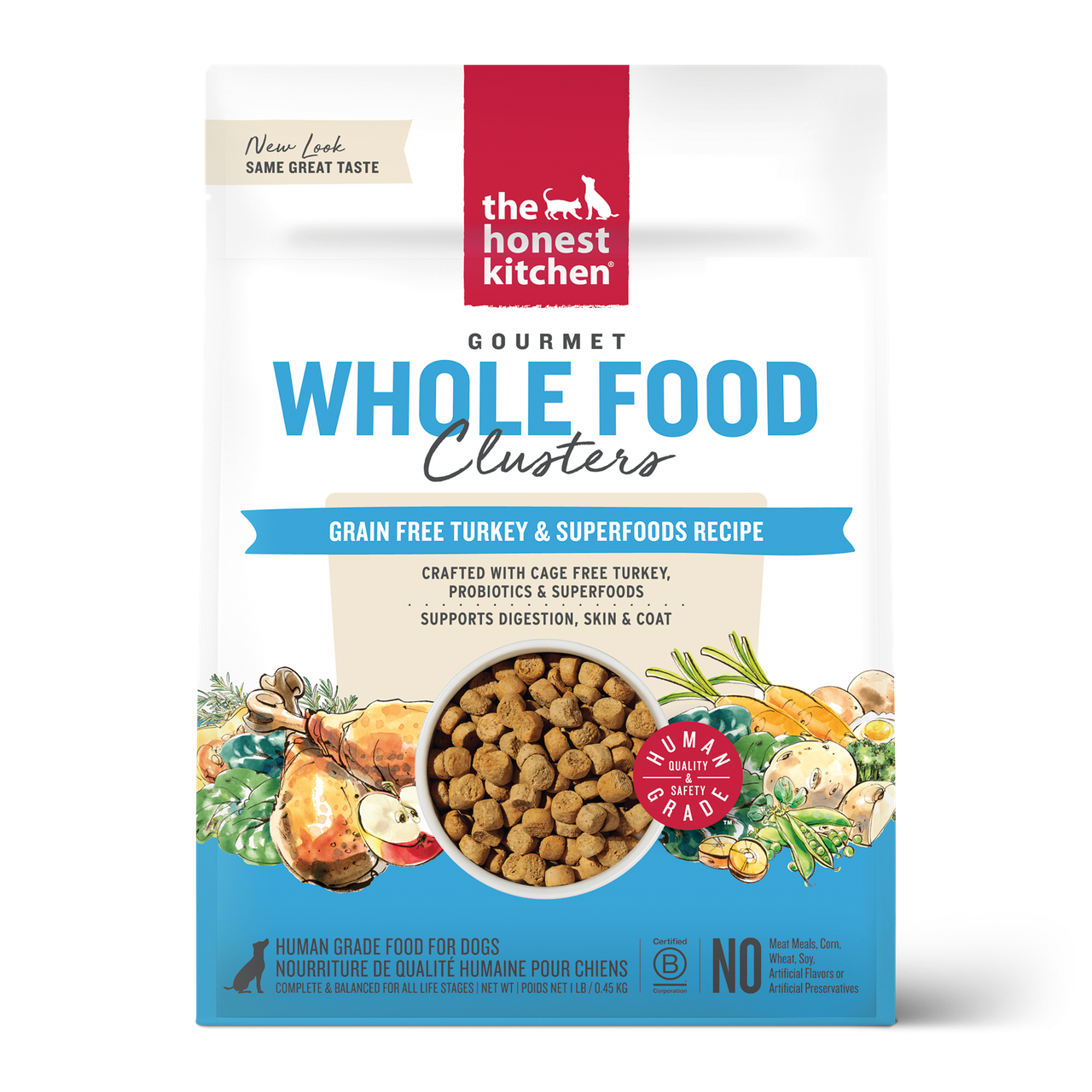 Honest Kitchen Powder Honest Kitchen Whole Food Clusters Grain Free Turkey Dog Food 1lb ...