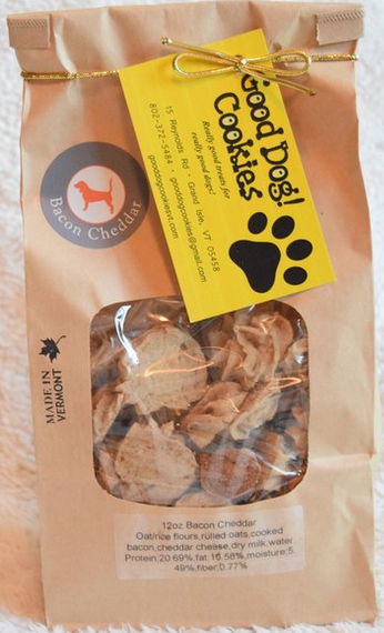 Good Dog! Cookies Button Bacon Cheddar Dog Treat 12oz Vermont Pet