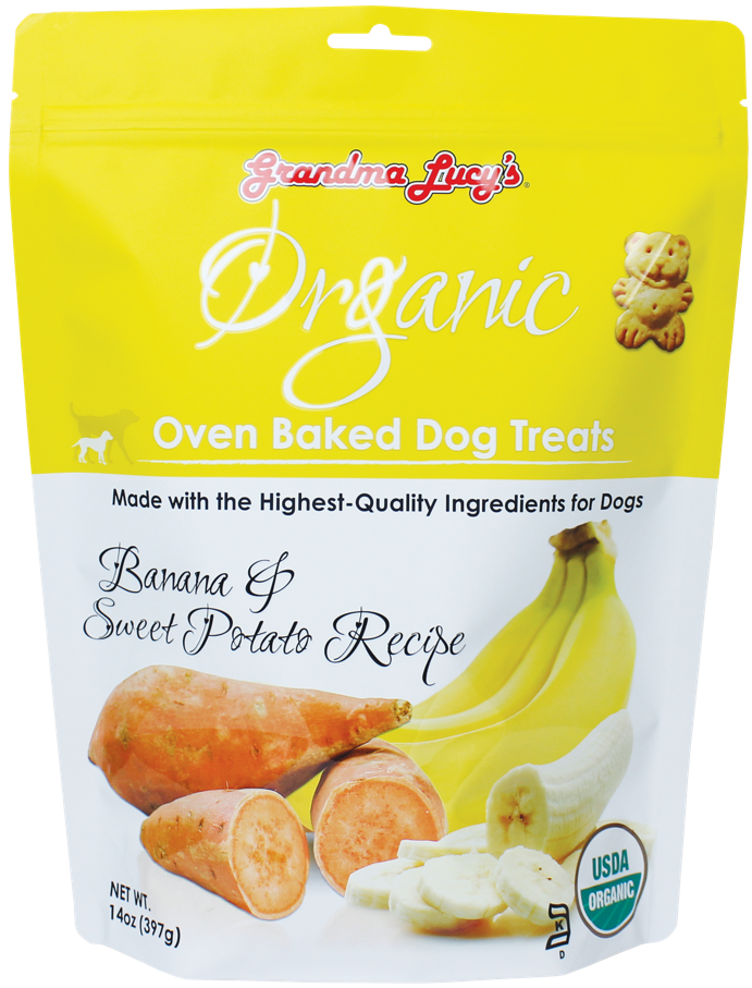 Grandma Lucy's Organic Baked Treats Banana & Sweet Potato Dog Treat