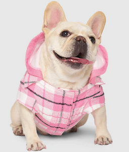 Canada Pooch The Shacket Pink Plaid 24