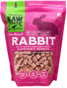 Raw Dynamic Frozen Dog Food Rabbit 6lb