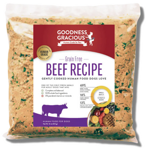 Goodness Gracious Gently Cooked Grain Free Beef Recipe for Dogs 16oz