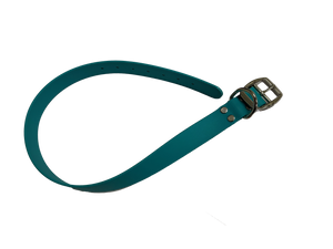 Waggle Woof & Wander Biothane Dog Collar Teal 3/4 Extra Small 11.75-16.25