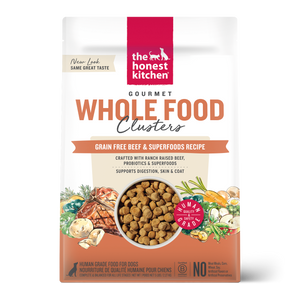Honest Kitchen Whole Food Clusters Grain Free Beef Dog Food 5lb