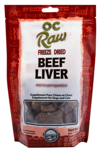 OC Raw Freeze Dried Dog Beef Liver 4oz