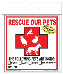 Imagine This 2 pack Rescue Our Pets Decal