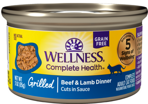 Wellness Can Cat Complete Health Grilled Beef & Lamb Dinner Cuts in Sauce 3oz