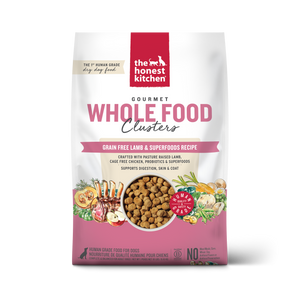Honest Kitchen Whole Food Clusters Grain Free Lamb Dog Food 18LB