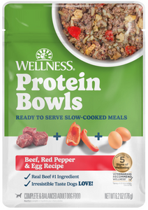 Wellness Wet Dog Protein Bowls Beef, Red Pepper & Egg 6.2oz