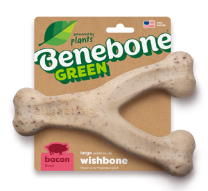 Benebone Green Wishbone Bacon Eco Bone Large