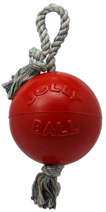 8" Jolly Pets Romp-n-Roll Red Dog Toy