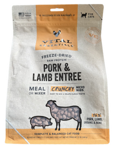 Vital Essentials Freeze-Dried Raw Pork & Lamb Entree Cat Food Micro Nibs, 12 oz