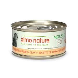 Almo Nature Natural Mousse Tuna Recipe with Shrimp in gravy 2.47oz