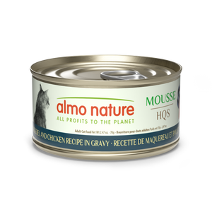Almo Nature Natural Mousse Mackerel and Chicken Recipe in gravy  2.47oz
