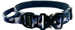 Alcott Tactical Black Camo Collar w/ Control Handle Heavy Duty Metal Clasp Small