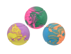 Multipet Foam Tennis Ball Assorted Swirled Colors