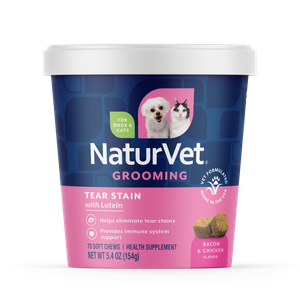 NaturVet Tear Stain Soft Chew w/ Lutien Dog and Cat 70ct