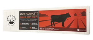 Omas Pride Woof Canine Complete Beef 18lb Bulk Box 8oz Patties