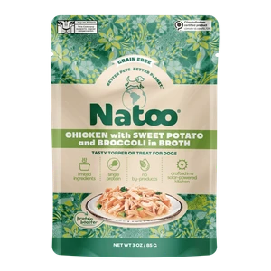 Natoo Petfoods Chicken Sweet Potato and Broccoli in Broth Pouch Topper Dog 3oz