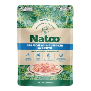 Natoo Petfoods Salmon with Pumpkin in Broth Pouch Topper Dog 3oz