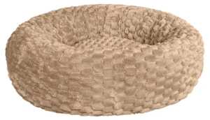 Ethical Pet Sleep Zone Flannel Round Bed Tan 18"