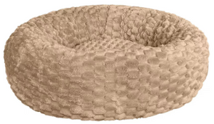 Ethical Pet Sleep Zone Flannel Round Bed Tan 24"