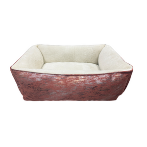 Ethical Pet Sleep Zone Foil Print Rectangle Bed Red 24"