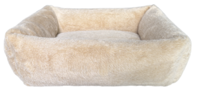 Ethical Pet Faux Fur Rectangle Bed Ivory 20"