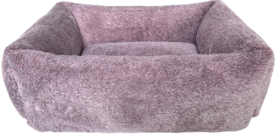 Ethical Pet Faux Fur Rectangle Bed Purple 24"