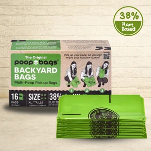 Original Poop Bag Company Backyard Pick Up Bags 38% Plant 16ct