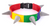 P.L.A.Y. Spiked Rainbow Dog Collar Small