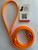 Waggle Woof & Wander Biothane Dog Slip Lead Orange 1/2 6'
