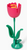 Giddy Kitty Purrsuits Springy Flower Cat Treat Toy, Playful Pink Tulip
