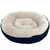 Ethical Pet Sleep Zone Luxe Round Rib Corduroy Dog Bed Navy 36"