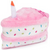 Zippy Paws Birthday Cake Pink Dog Toy
