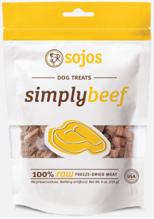 Sojo's Simply Beef Dog Treats 4oz Vermont Pet Food and Supply