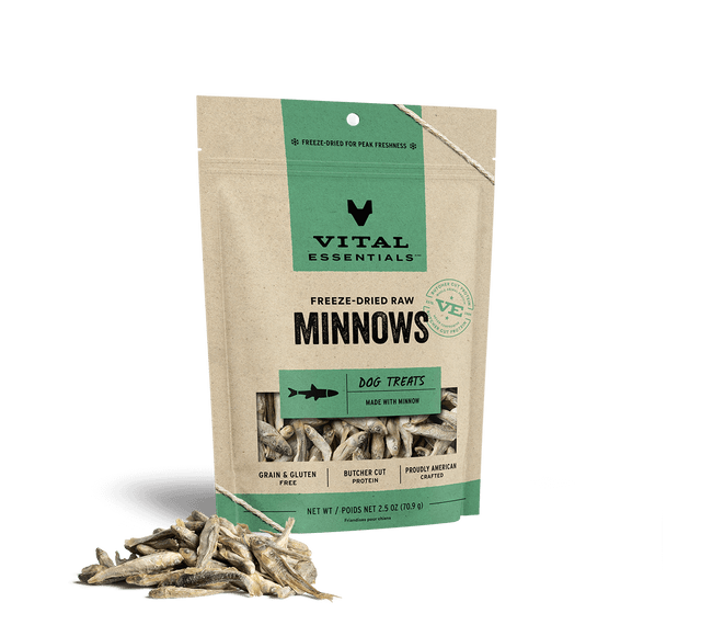 Vital Essentials FreezeDried Dog Treats Minnows 2.5oz Vermont Pet