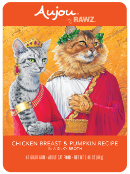 Rawz Aujou Chicken & Pumpkin Pouch Cat Food 2.5oz Vermont Pet Food