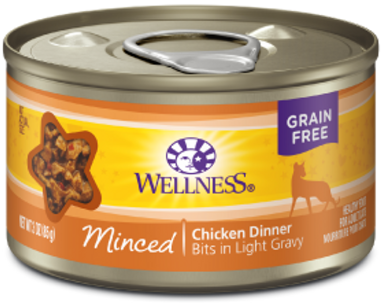 Wellness Minced Chicken Dinner Cat Food 3oz