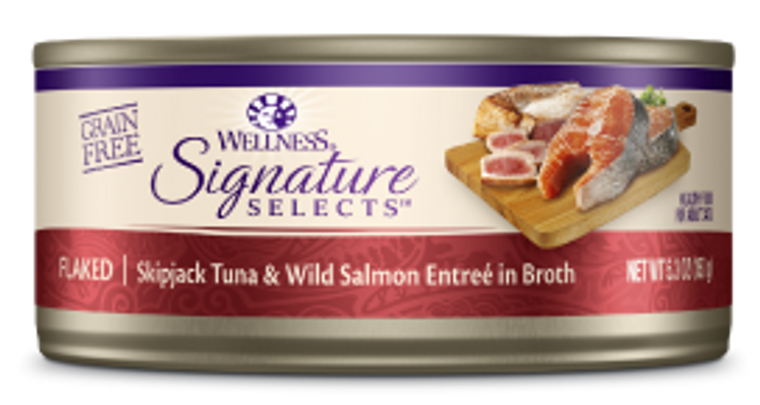 Wellness Signature Selects Flaked Tuna Salmon Cat Food 5.3oz