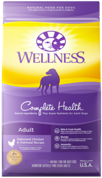 Wellness Complete Health Chicken Dog Food 15lb