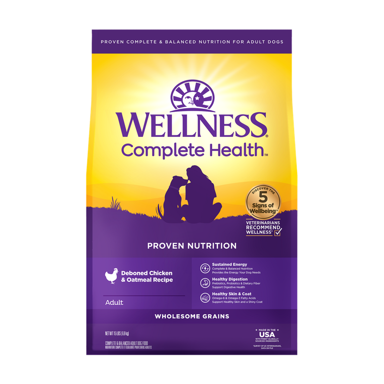 Wellness Complete Health Chicken Dog Food 15lb