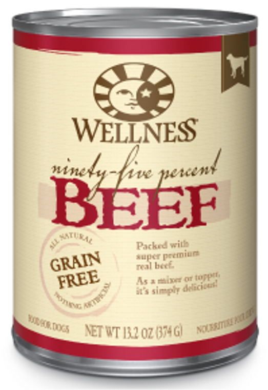 Wellness 95% Beef Dog Food 13.2oz